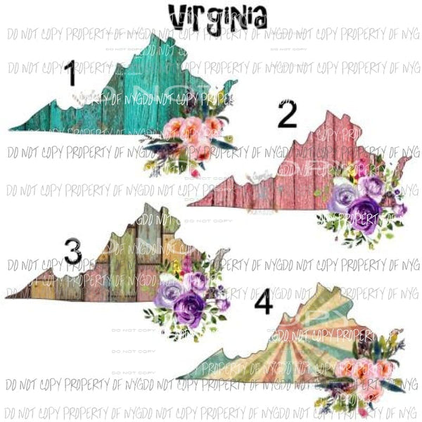 Virginia State 4 to choose from sublimation transfers Heat Transfer