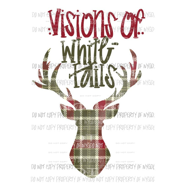 Visions of white tails Deer Sublimation transfers Heat Transfer