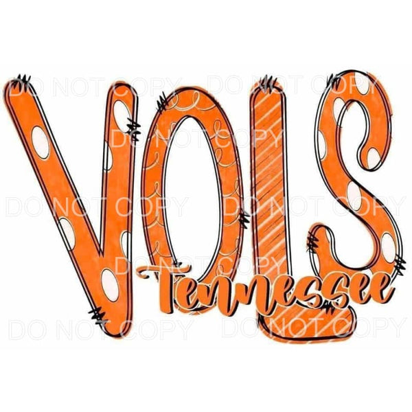 Vols Tennessee Volunteers Football Orange #1761 Sublimation 
