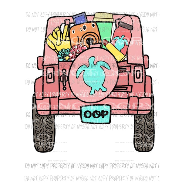 VSCO JEEP PEACH save the turtles oop SK SK SK Sublimation transfers Heat Transfer