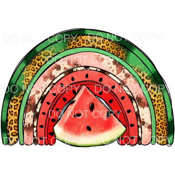 Watermelon Rainbow Leopard Cowhide Summer #2138 Sublimation 