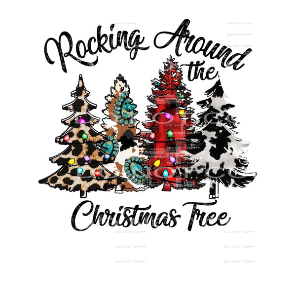 Western Rockin around Christmas Tree # 2102 Sublimation 