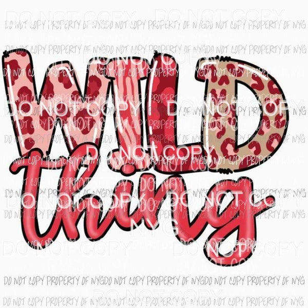 Wild Thing red leopard dots Sublimation transfers Heat Transfer