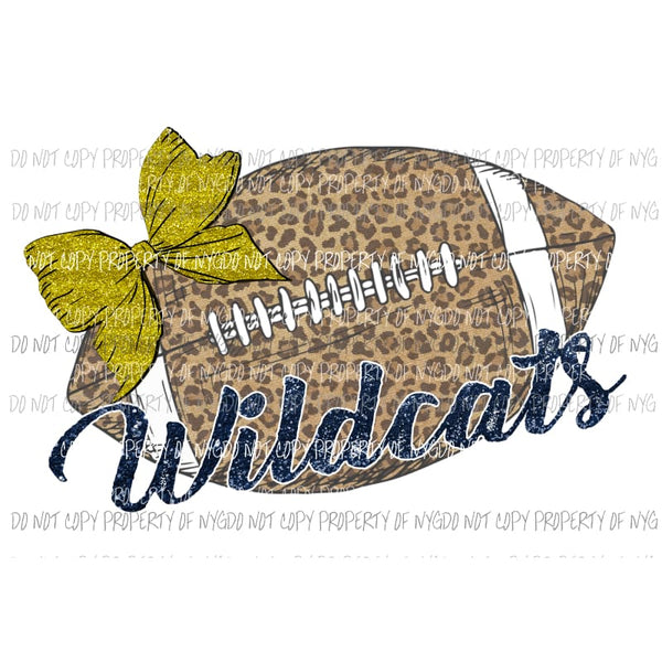 Wildcats Football GOLD Sublimation transfers Heat Transfer