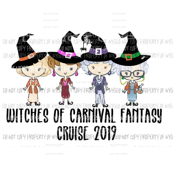 Witches custom cruise line Sublimation transfers Heat Transfer