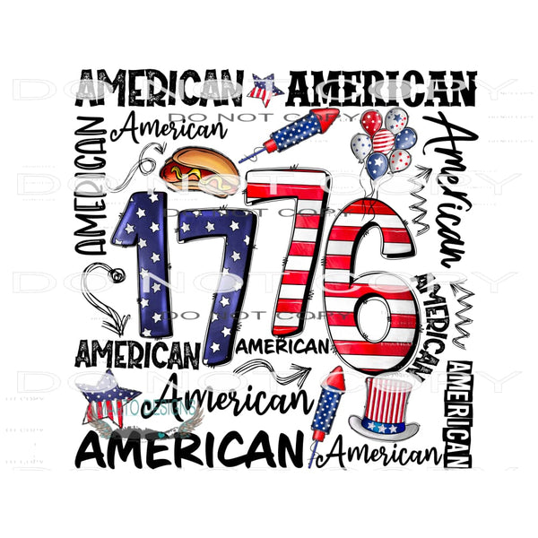 1776 American #10597 Sublimation transfers - Heat Transfer