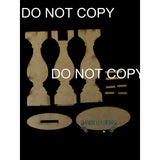 4 inch Interchangeable Candle stick Digital Laser Cut SVG
