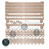 Stacker Base 4 slot Interchangeable Base # 4202  4 slots 2 designs included Digital Laser Cut SVG File – Instant Download
