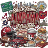 Custom she's from and your state | Ready-to-Press Sublimation Heat Transfer