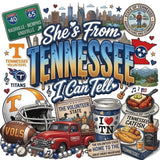 Custom she's from and your state | Ready-to-Press Sublimation Heat Transfer
