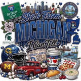 Custom she's from and your state | Ready-to-Press Sublimation Heat Transfer