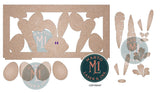 Easter Small Bench Interchangeable Back insert DIGITAL # 9011 Laser Cut SVG File – Instant Download