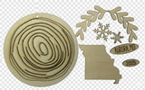 State wood DIY Kit #20 - WOOD  KIT Includes 3 ornaments Read Description