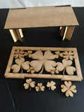 Shamrock Small Bench Interchangeable Back insert DIGITAL # 9012 Laser Cut SVG File – Instant Download