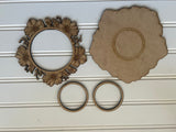 Tealight candle holder Flowers  INTERCHANGEABLE # 1147 Wood Laser Blank | DIY Craft Cutout | Paint-Ready