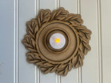 Tealight candle holder Leaves INTERCHANGEABLE # 1146 Wood Laser Blank | DIY Craft Cutout | Paint-Ready