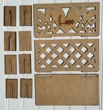 Small Bench with 2 Interchangeable Back  inserts DIGITAL # 9010 Laser Cut SVG File – Instant Download
