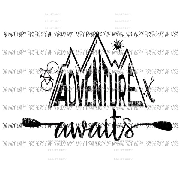 Adventure Awaits #3 Sublimation transfers Heat Transfer