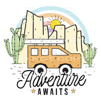 Adventure Awaits #5113 Sublimation transfers - Heat Transfer
