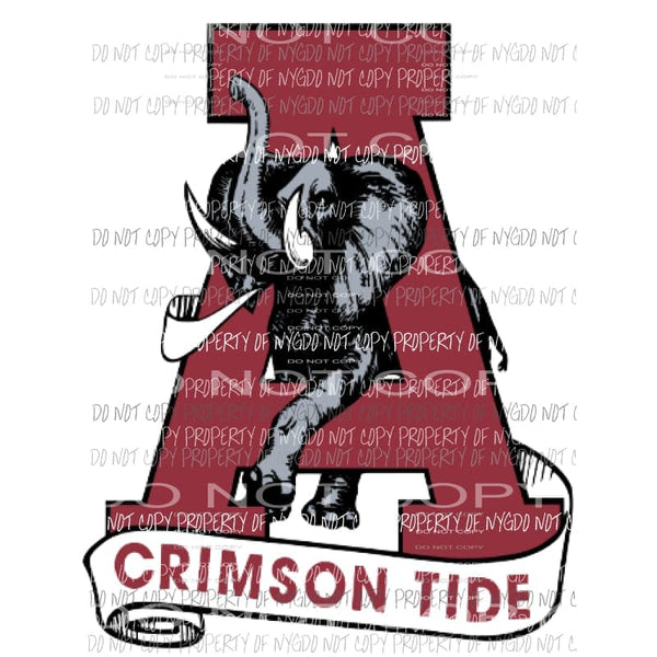 Alabama A Crimson tide Sublimation transfers Heat Transfer