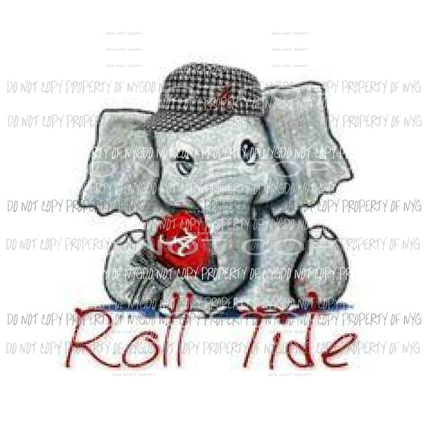 Alabama Elephant # 33 Sublimation transfers Heat Transfer