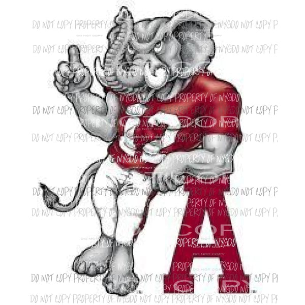 Alabama Elephant # 34 Sublimation transfers Heat Transfer