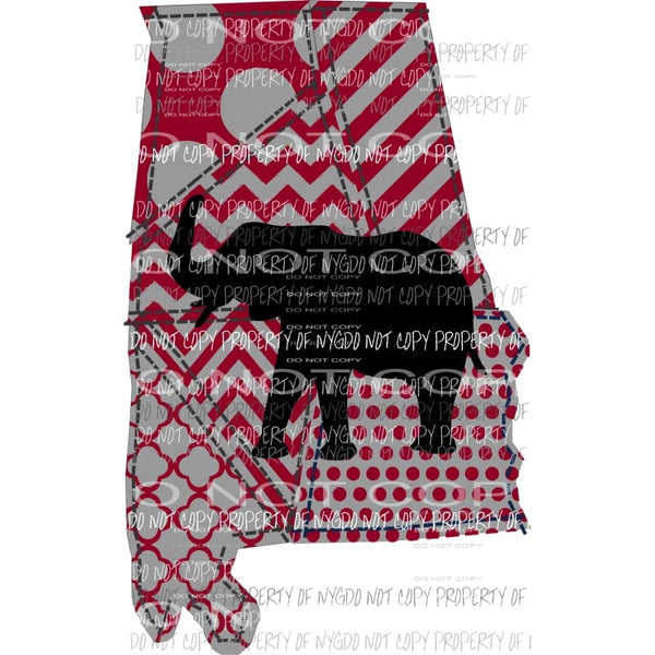 Alabama Elephant Sublimation transfers Heat Transfer