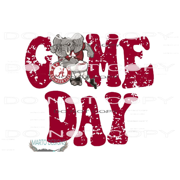 Alabama Game Day #10951 Sublimation transfer - Heat