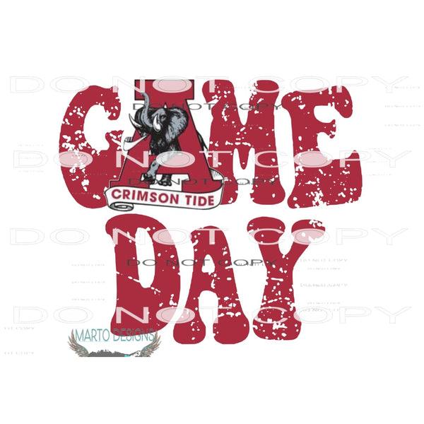 Alabama Game Day #10956 Sublimation transfer - Heat