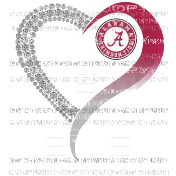 Alabama Heart Sublimation transfers Heat Transfer