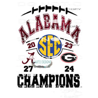 alabama sec champs 2023 Sublimation transfers - Heat