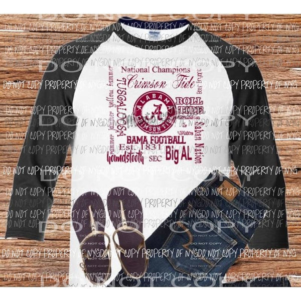 alabama subway art sublimation transfer Heat Transfer