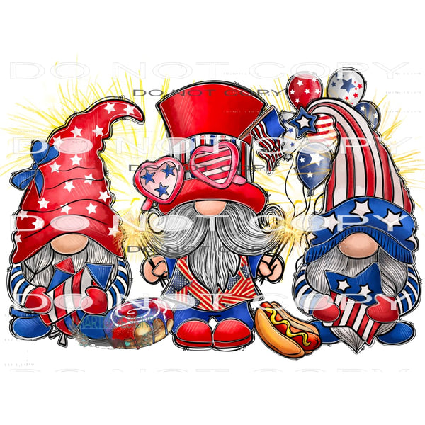 America Gnome #10566 Sublimation transfers - Heat Transfer