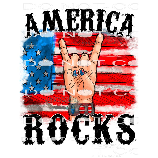 America Rocks #10873 Sublimation transfer - Heat Transfer