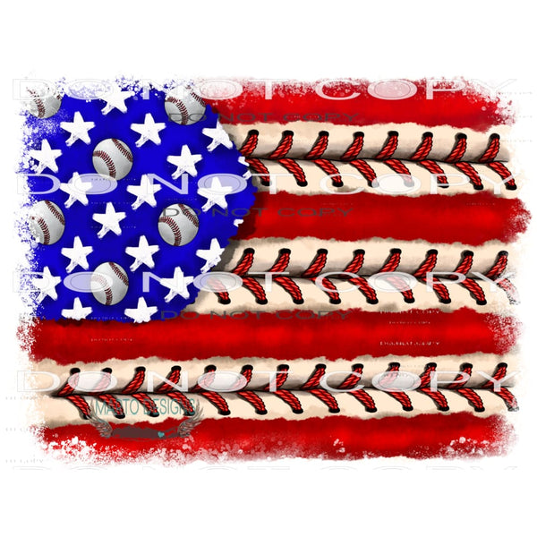 American Baseball Flag #10948 Sublimation transfer - Heat