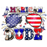 American Dude #10929 Sublimation transfer - Heat Transfer