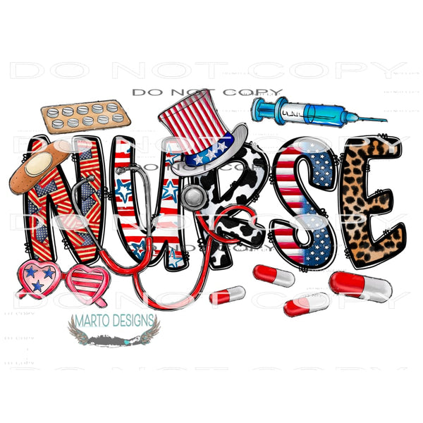 American Nurse #10833 Sublimation transfers - Heat Transfer