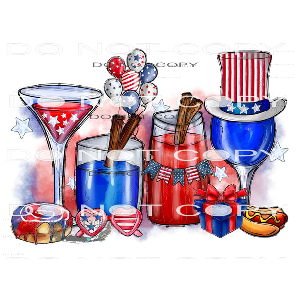 American Wine Glasses #10861 Sublimation transfer - Heat