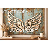 Angel Wings ONLY 6 sizes available # 025 Wood Laser Blank