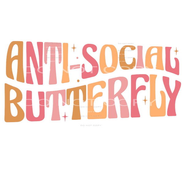 Anti-social Butterfly #5527 Sublimation transfers - Heat
