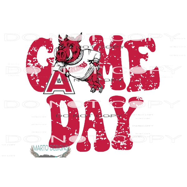 Arkansas Game Day #10953 Sublimation transfer - Heat