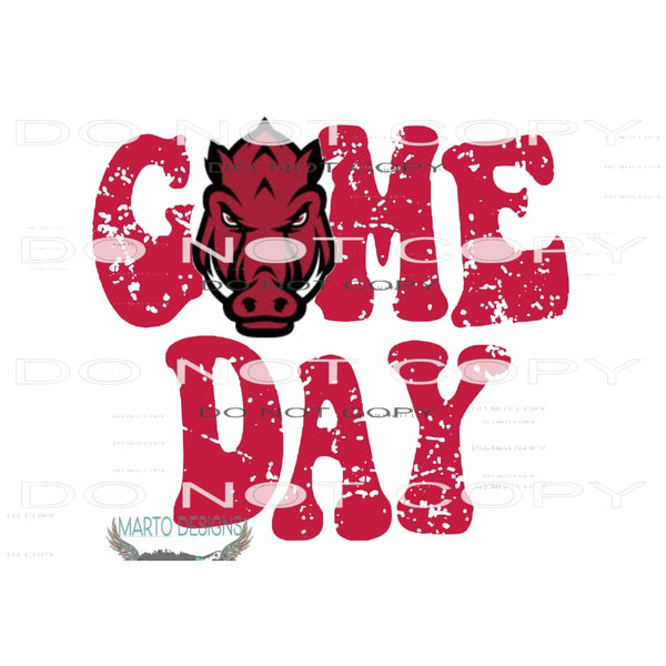 Arkansas Game Day #10957 Sublimation transfer - Heat