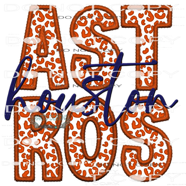 Astros Huston #7745 Sublimation transfer - Heat Transfer