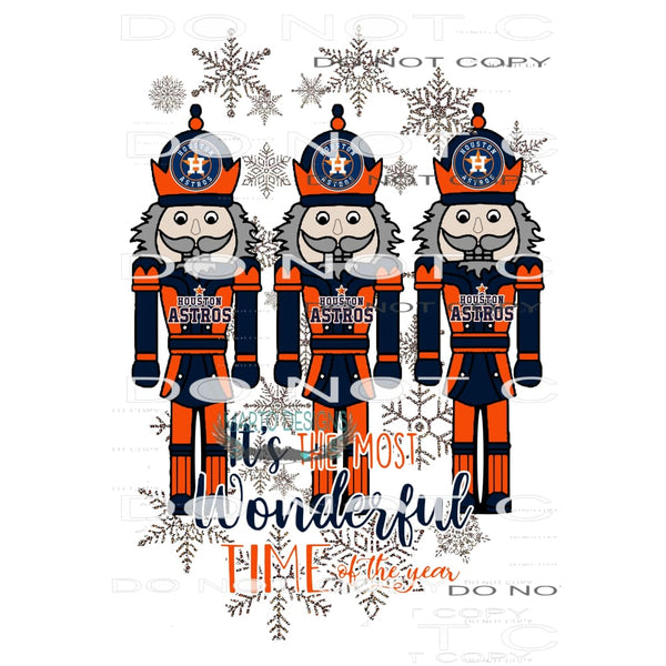 Astros Nut Cracker Sublimation transfers - Heat Transfer