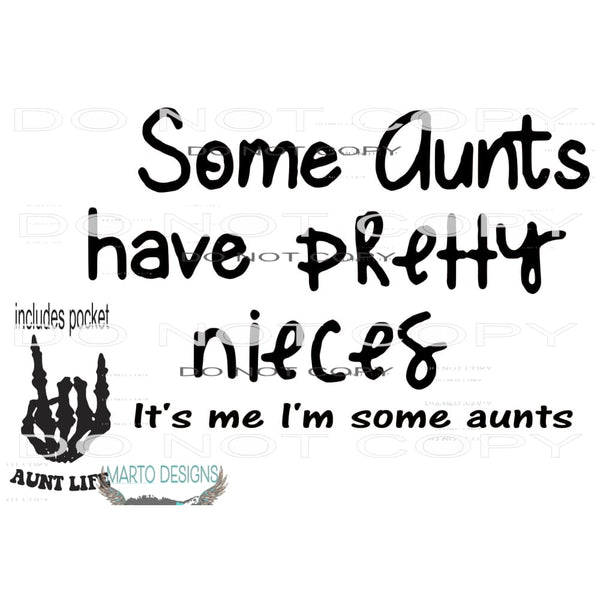 aunt # 108 includes pocket Sublimation transfers - Heat