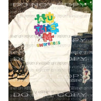 Autism awareness 9 designs to choose from Heat Transfer