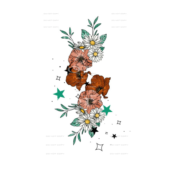 Autumn flowers # 303 Sublimation transfer - Heat Transfer
