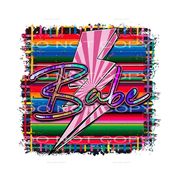 Babe lightning bolt # 618 Sublimation transfers - Heat