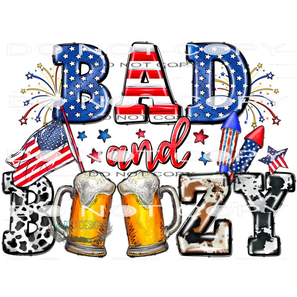 Bad and Boozy #10901 Sublimation transfer - Heat Transfer