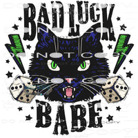 Bad Luck Babe #7016 Sublimation transfers - Heat Transfer